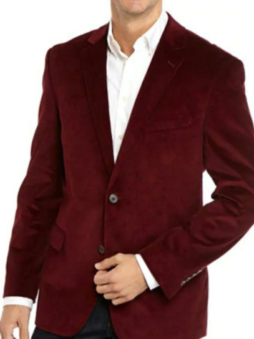 NWOT Men's Saddlebred Burgundy Corduroy Blazer sz 44L